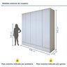 Guarda Roupa Casal 5 Portas com 9 Gavetas 100% MDF Urbano - 3