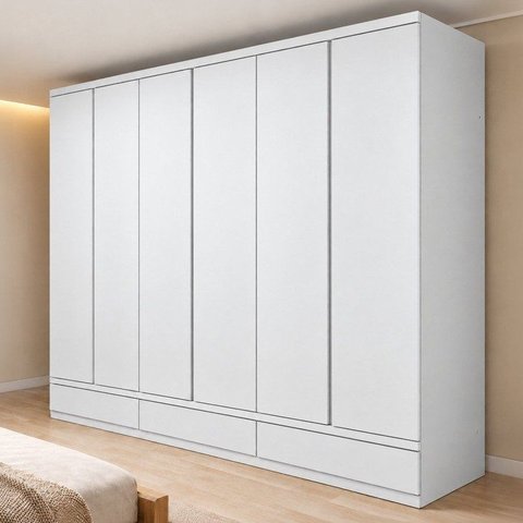Guarda Roupa Casal 5 Portas com 9 Gavetas 100% MDF Urbano
