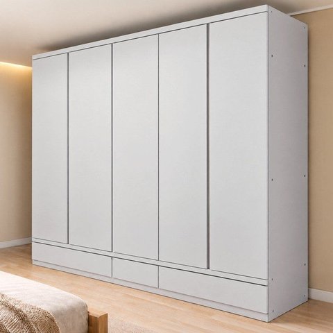 Guarda Roupa Casal 5 Portas com 9 Gavetas 100% MDF Urbano