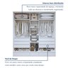 Guarda Roupa Casal 5 Portas com 9 Gavetas 100% MDF Urbano - 15