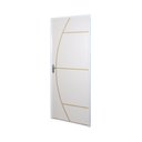 Ver imagem 3 de Kit Porta de Madeira Decorada 212x85cm com Batente de Aluminio 3,6cm Gáucha MGM Abertura Direita Branco