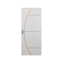 Ver imagem 2 de Kit Porta de Madeira Decorada 212x85cm com Batente de Aluminio 3,6cm Gáucha MGM Abertura Direita Branco