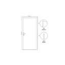 Ver imagem 5 de Kit Porta de Madeira Decorada 212x85cm com Batente de Aluminio 3,6cm Gáucha MGM Abertura Direita Branco