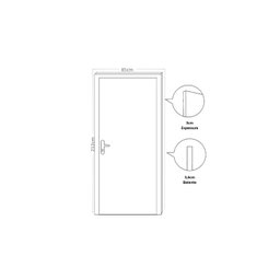 Kit Porta de Madeira Decorada 212x85cm com Batente de Aluminio 3,6cm Gáucha MGM - 4