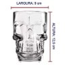 Kit 2 Canecas para Chopp e Cerveja de Vidro Caveira Rock Style 510ml - 4