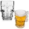 Kit 2 Canecas para Chopp e Cerveja de Vidro Caveira Rock Style 510ml - 1