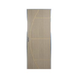 Kit Porta de Madeira Decorada 212x85cm com Batente de Aluminio 3,6cm Gáucha MGM - 1