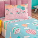 Ver imagem 1 de Jogo de Cama Lençol Bouti Infantil Kids Solteiro 03 Peças - Balão