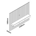 Ver imagem 3 de Estante Home Ripada para TV até 85 Polegadas Nobre Soft 228,8cm Gelius Móveis