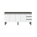 Ver imagem 1 de Balcão de Cozinha 174cm Armário Aço 4 Portas e 3 Gavetas:Branco