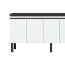 Ver imagem 3 de Balcão de Cozinha 174cm Armário Aço 4 Portas e 3 Gavetas:Branco