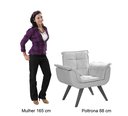 Ver imagem 3 de Poltrona Bella Opala 1 Lugar - Suede Bordô