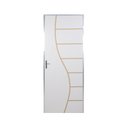 Ver imagem 1 de Kit Porta de Madeira Decorada 212x95cm com Batente de Aluminio 3,6cm Cantareira MGM Branco
