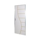 Ver imagem 2 de Kit Porta de Madeira Decorada 212x95cm com Batente de Aluminio 3,6cm Cantareira MGM Branco