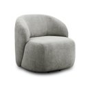 Ver imagem 2 de Poltrona Orgânica Giratória Tecido Bouclê Aime