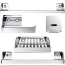 Ver imagem 1 de Kit Acessórios para Banheiro Inox 5 Peças Master Slim Df