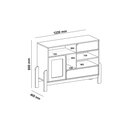 Ver imagem 7 de Buffet 1 Porta 2 Gavetas Nature Naturale/branco Artely