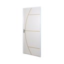 Ver imagem 2 de Kit Porta de Madeira Decorada 212x95cm com Batente de Aluminio 3,6cm Gáucha MGM Abertura Direita Branco