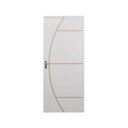 Ver imagem 1 de Kit Porta de Madeira Decorada 212x95cm com Batente de Aluminio 3,6cm Gáucha MGM Abertura Direita Branco