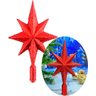 Estrela Ponteira Árvore Natal Enfeite Vermelho Natalino 30cm - 1