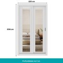 Ver imagem 5 de Guarda Roupa Solteiro 2 Portas Darvi com 2 Espelhos Carraro Branco
