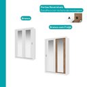 Ver imagem 4 de Guarda Roupa Solteiro 2 Portas Darvi com 2 Espelhos Carraro Branco