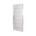 Ver imagem 2 de Kit Porta de Madeira Decorada 212x95cm com Batente de Aluminio 3,6cm Neblina Mgm Abertura Direita
