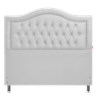 Cabeceira Casal Estofada Capitonê Provençal Corano Branco 140 X 120 Plus Rbl - 1