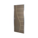 Ver imagem 2 de Kit Porta de Madeira Decorada 212x95cm com Batente de Aluminio 3,6cm Cantareira MGM Carvalho Quebec