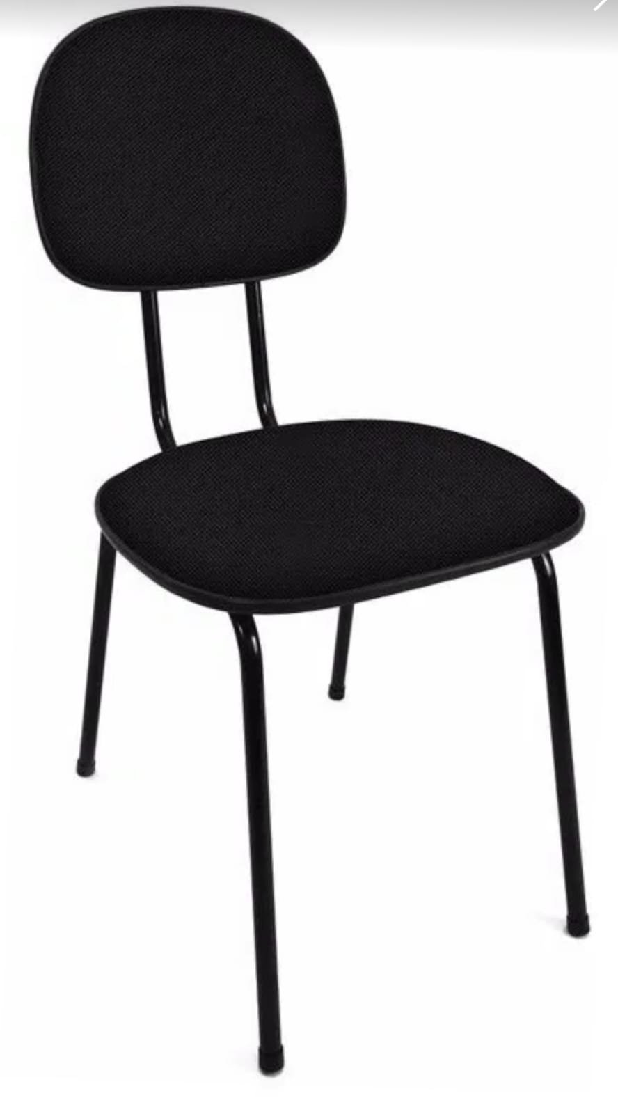 Cadeira secretária palito desmontável fixa preta