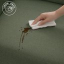Ver imagem 6 de Kit 2 Poltronas Aviv para Sala Escritório Recepção Linho Verde Premium Easy Clean Corino Caramelo Pr