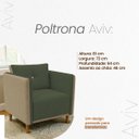 Ver imagem 4 de Kit 2 Poltronas Aviv para Sala Escritório Recepção Linho Verde Premium Easy Clean Corino Caramelo Pr