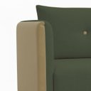 Ver imagem 7 de Kit 2 Poltronas Aviv para Sala Escritório Recepção Linho Verde Premium Easy Clean Corino Caramelo Pr
