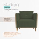 Ver imagem 5 de Kit 2 Poltronas Aviv para Sala Escritório Recepção Linho Verde Premium Easy Clean Corino Caramelo Pr