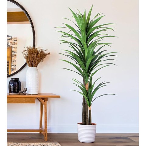 Planta Artificial Yucca Árvore Realista para Decoração 150cm, Plantas Artificiais Decorativa.