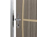 Ver imagem 5 de Kit Porta de Madeira Decorada 212x95cm com Batente de Aluminio 3,6cm Gáucha MGM Abertura Direita Marrom/Carvalho Quebec