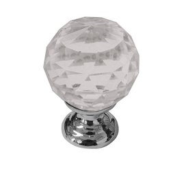 Puxador Cristal - IL 4501 - Cromado - Rosa - 20MM - 1