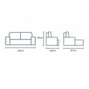 Ver imagem 3 de Sofá 2 Lugares Retrátil e Reclinável 230cm Vênus Zara Estofados