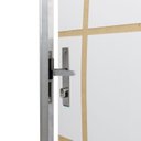 Ver imagem 5 de Kit Porta de Madeira Decorada 212x65cm com Batente de Alumínio 3,6cm Neblina MGM Abertura Esquerda Branco