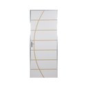 Ver imagem 1 de Kit Porta de Madeira Decorada 212x65cm com Batente de Alumínio 3,6cm Neblina Mgm Abertura Esquerda