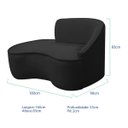 Ver imagem 5 de Kit Divã Recamier Orgânico Marrocos 160cm Lado Esquerdo e 1 Poltronas Amore Bouclé