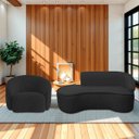 Ver imagem 4 de Kit Divã Recamier Orgânico Marrocos 160cm Lado Esquerdo e 1 Poltronas Amore Bouclé