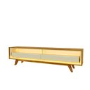 Ver imagem 2 de Rack para TV até 85 Polegadas com LED 100% MDF 172,5cm Pés em Madeira Maciça Requinte Marrom