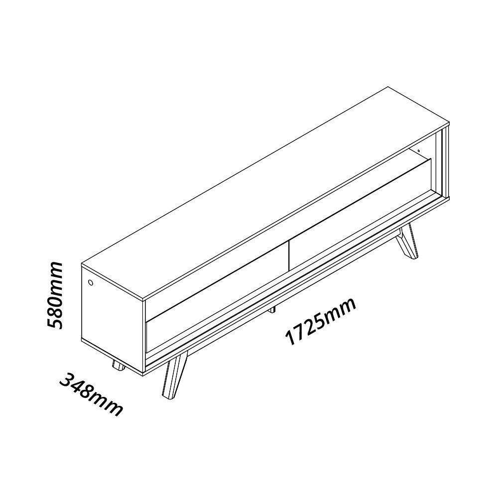 Rack para TV até 75 Polegadas com Led e Pés Requinte 172,5cm  em MDF Marrom