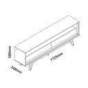 Ver imagem 3 de Rack para TV até 85 Polegadas com LED 100% MDF 172,5cm Pés em Madeira Maciça Requinte Marrom