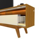 Ver imagem 6 de Rack para TV até 85 Polegadas com LED 100% MDF 172,5cm Pés em Madeira Maciça Requinte Marrom