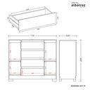 Ver imagem 5 de Cômoda Sapateira Atena 2 Portas e 4 Gavetas Cinamomo/Sálvia - Móveis Albatroz