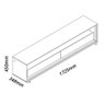 Rack para TV até 85 Polegadas com LED e Rodízios 172,5cm 100% MDF Requinte - 4