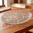 Ver imagem 2 de Fruteira Petisqueira Vidro Oval com Divisórias Mesa 1,120ml