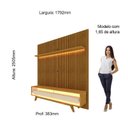 Ver imagem 4 de Rack com Painel Impressão Ripada para TV até 75 Polegadas com Led e Pés Requinte 179,2cm Gelius Móveis